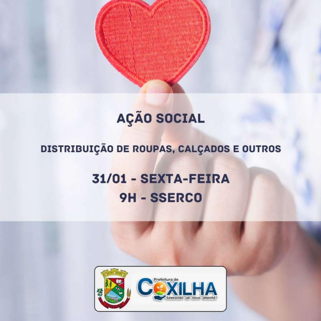 Coxilha realiza distribuição de roupas em ação solidária