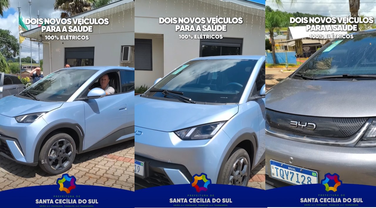 Santa Cecília do Sul adquire dois veículos elétricos para a Saúde