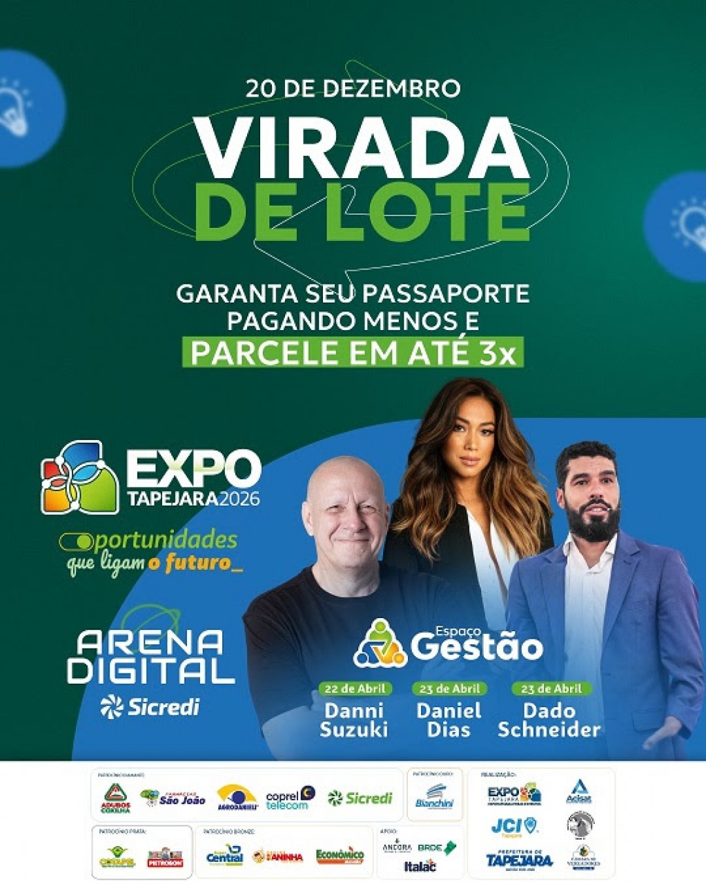 Ingressos para o Espaço Gestão mudam de preço neste sábado (20)