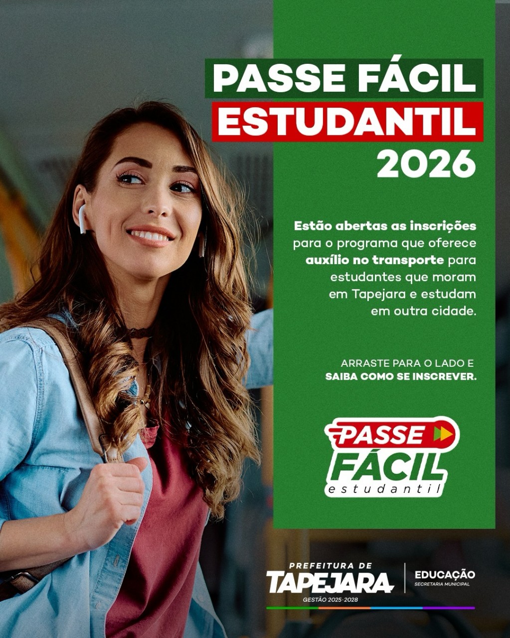 Alunos de Tapejara já podem se inscrever no Passe Fácil Estudantil