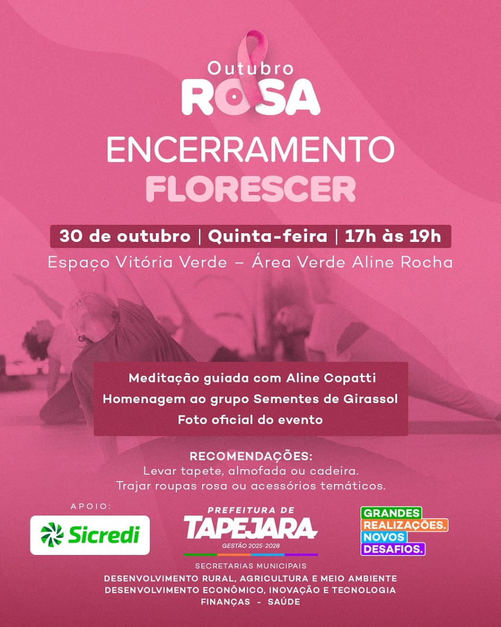Programação do Outubro Rosa encerra nesta quinta (30) em Tapejara