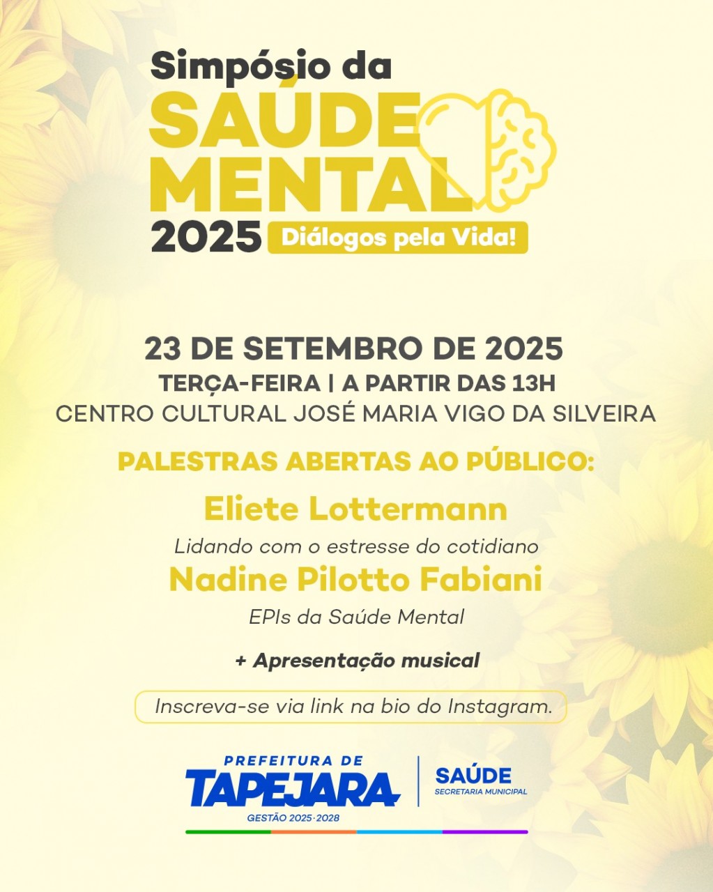 Simpósio da Saúde Mental de Tapejara acontece no dia 23 de setembro