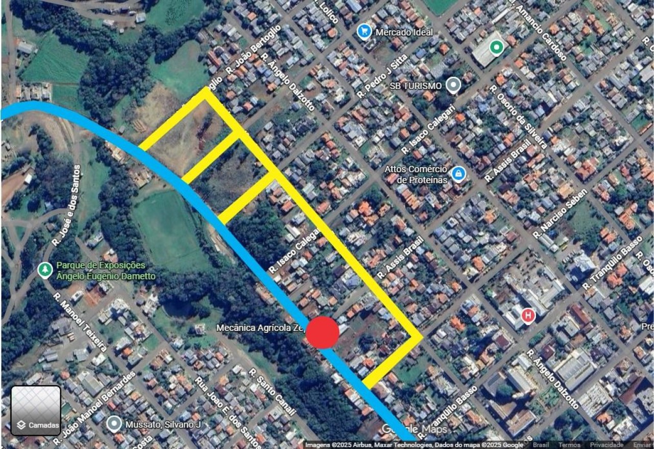 Trecho da Rua XV está bloqueado por obras em Tapejara