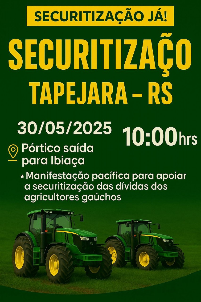 Agricultores realizam manifestação em Tapejara por securitização de dívidas